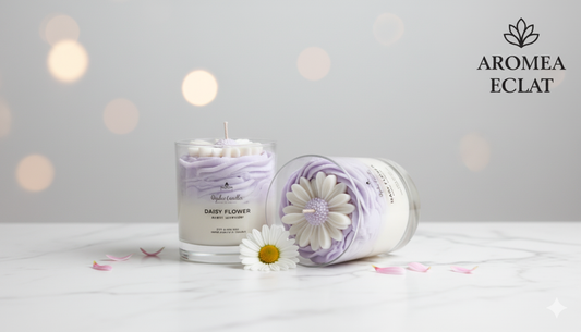 Gift Hamper: Lavender Floral Jar Candle + Yellow Rose + Pink Rose + White Rose with Golden Detailing